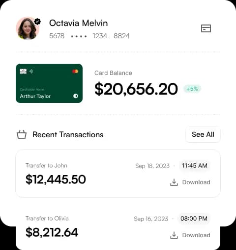 Fintract dashboard preview
